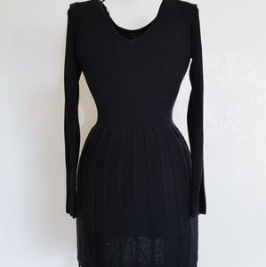 Black knit dress
